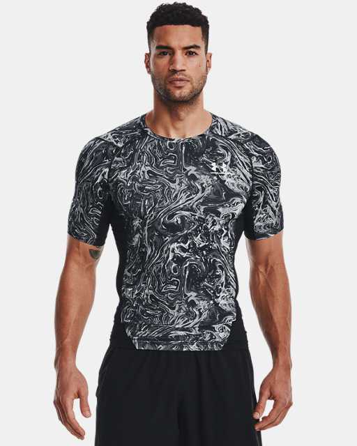 Details about   Under Armour UA Rush Grey Mens Sports Training Short Sleeved Compression Top 